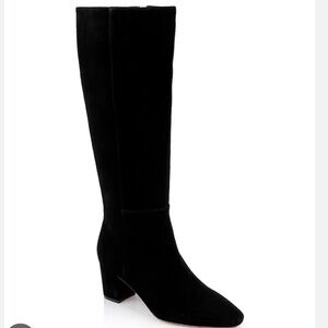 L'AGENCE Eugenie Knee High Boot In Black Suede
